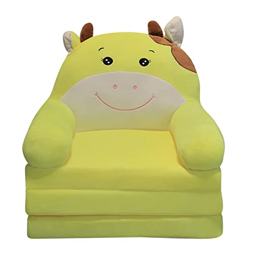 EWFAS Ausklappbares Kindersofa Mini Bärchen Abnehmbarer Bezug Schlafzimmer ohne Liner Spielsofa Kuschelsofa Übernachtungssofa Kinder mit Abnehmbarem Bezug（Ohne Liner Füller） von EWFAS