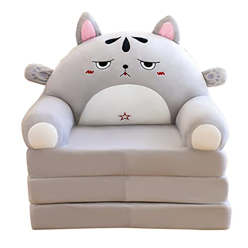 EWFAS Ausklappbares Kindersofa Mini Bärchen Abnehmbarer Bezug Schlafzimmer ohne Liner Spielsofa Kuschelsofa Übernachtungssofa Kinder mit Abnehmbarem Bezug（Ohne Liner Füller） von EWFAS