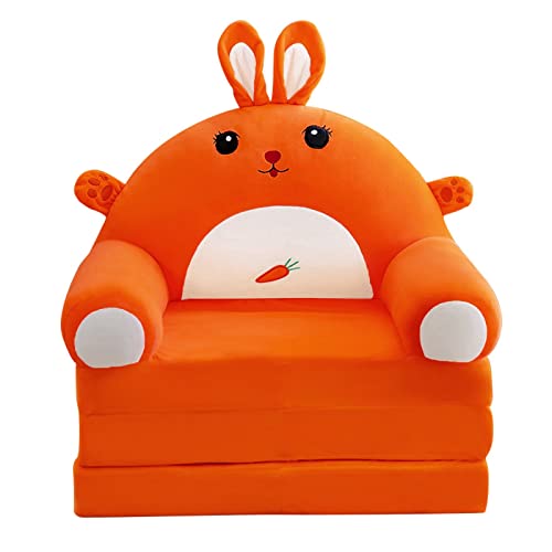 EWFAS Ausklappbares Kindersofa Mini Bärchen Abnehmbarer Bezug Schlafzimmer ohne Liner Spielsofa Kuschelsofa Übernachtungssofa Kinder mit Abnehmbarem Bezug（Ohne Liner Füller） von EWFAS