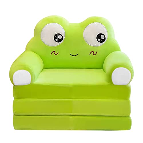 EWFAS Ausklappbares Kindersofa Mini Bärchen Abnehmbarer Bezug Schlafzimmer ohne Liner Spielsofa Kuschelsofa Übernachtungssofa Kinder mit Abnehmbarem Bezug（Ohne Liner Füller） von EWFAS