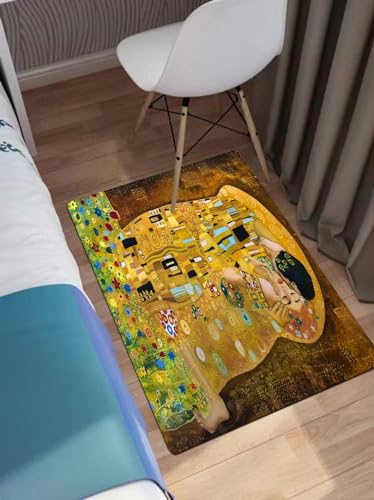 EWFAS Badteppich,Klimt inspirierte abstrakte Batikmalerei auf der Grundlage von Gustav K,viele schöne Badematten zur Auswahl Badvor leger sehr weich und rutschfest waschbar und schnelltrocknend40x60cm von EWFAS