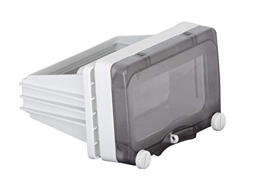 EWH-Shop TPelectric Einphasiger Sicherungskasten mit Klappfenster, IP67, 4-12 Module (6 Module), Polycarbonat (PC) von EWH-Shop