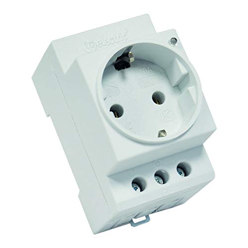 TPelectric - Steckdose für Hutschiene Zählerschrank Einbausteckdose Verteiler Schuko LED (mit LED) von EWH-Shop