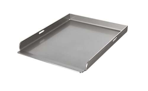 EWH Grillplatte Plancha Edelstahl V2A mit optionalen Plattenhebern 37 x 30 cm aus Deutscher Fertigung z.B. für BroilKing Signet von EWH