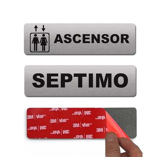 2 Stück Hausnummern - Pflanze | selbstklebendes Schild | AAA+ Finish - 18 x 5 cm - Dicke 0,8 mm (SEPTIMO + Aufzug) von EWIG