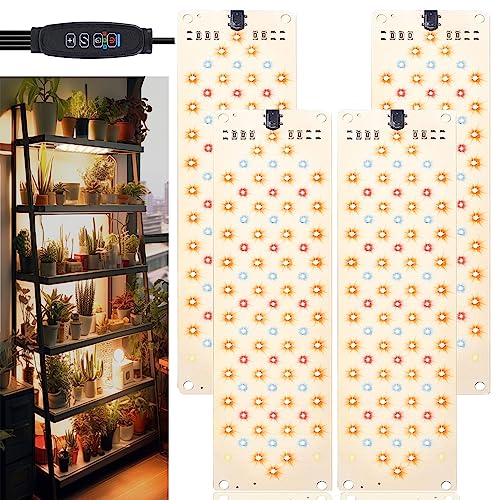 EWITTTI Pflanzenlampe LED Vollspektrum,Pflanzenlicht für den Samenstart, 316 LEDs Pflanzenleuchte Wachsen licht für Zimmerpflanzen Grow Light mit 3/9/12H Zeitschaltuhr, 10 Arten von Helligkeit(4pcs) von EWITTTI