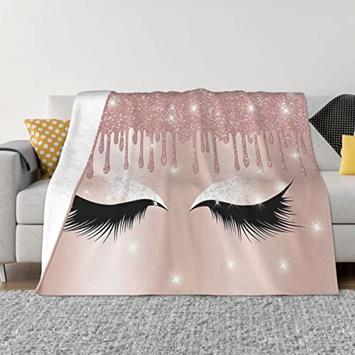 Rose Gold Wimpern Ultra-Soft Micro Fleece Decke für Bett Couch Wohnzimmer Warme Decke Multi Größe von EWMAR