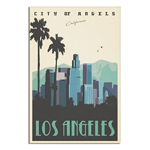 California Los Angeles Vintage Reiseposter Leinwand Kunst Poster Geschenk Wanddekoration Malerei Poster Dekorative Poster von EWPLOREWASP