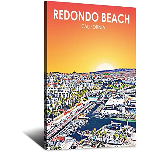 California Redondo Beach Vintage Reiseposter Leinwand Kunst Poster Geschenk Wanddekoration Malerei Poster Dekorative Poster California Redondo Beach Vintage Reiseposter Leinwand Kunst Poster Geschenk Wanddekoration Malerei Poster Dekorative Poster von EWPLOREWASP