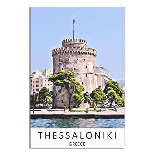 EWPLOREWASP Thessaloniki Griechenland Vintage Reise Poster Leinwand Kunst Poster Geschenk Wanddekoration Malerei Poster Dekorative Poster von EWPLOREWASP