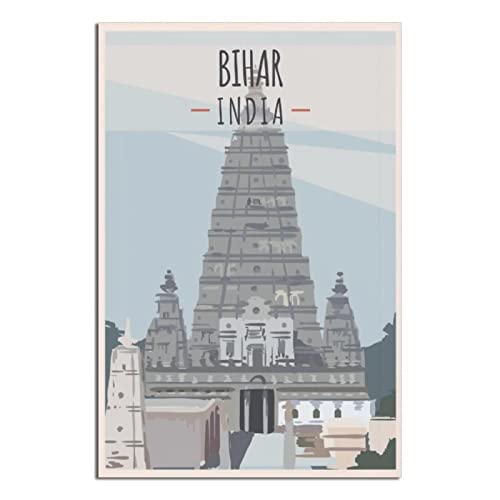 EWPLOREWASP Vintage Reiseposter Indien Bihar Leinwand Kunst Poster Geschenk Wanddekoration Malerei Poster Dekorative Poster EWPLOREWASP Vintage Reiseposter Indien Bihar Leinwand Kunst Poster Geschenk Wanddekoration Malerei Poster Dekorative Poster von EWPLOREWASP