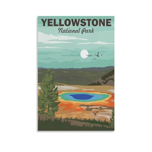 EWPLOREWASP Vintage-Reiseposter Yellowstones National Park Leinwand Kunst Poster Geschenk Wanddekoration Malerei Poster Dekorative Poster EWPLOREWASP Vintage-Reiseposter Yellowstones National Park Leinwand Kunst Poster Geschenk Wanddekoration Malerei Poster Dekorative Poster von EWPLOREWASP
