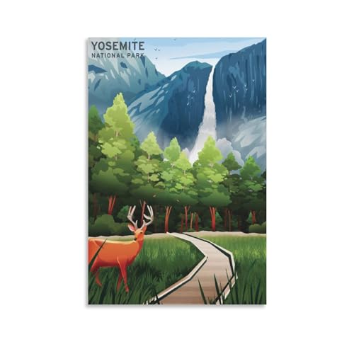 EWPLOREWASP Vintage-Reiseposter Yosemite National Park Leinwand Kunst Poster Geschenk Wanddekoration Malerei Poster Dekorative Poster EWPLOREWASP Vintage-Reiseposter Yosemite National Park Leinwand Kunst Poster Geschenk Wanddekoration Malerei Poster Dekorative Poster von EWPLOREWASP
