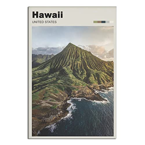 Hawaii Vintage Reiseposter Leinwand Kunst Poster Geschenk Wanddekoration Malerei Poster Dekorative Poster von EWPLOREWASP