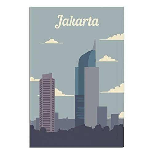 Indonesien Jakarta Vintage Reiseposter Leinwand Kunst Poster Geschenk Wanddekoration Gemälde Poster Dekorative Poster Indonesien Jakarta Vintage Reiseposter Leinwand Kunst Poster Geschenk Wanddekoration Gemälde Poster Dekorative Poster von EWPLOREWASP