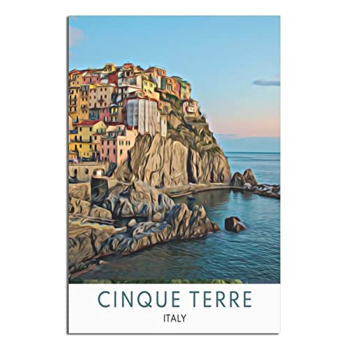 Italien Cinque Terre Vintage Reiseposter Leinwand Kunst Poster Geschenk Wanddekoration Malerei Poster Dekorative Poster von EWPLOREWASP