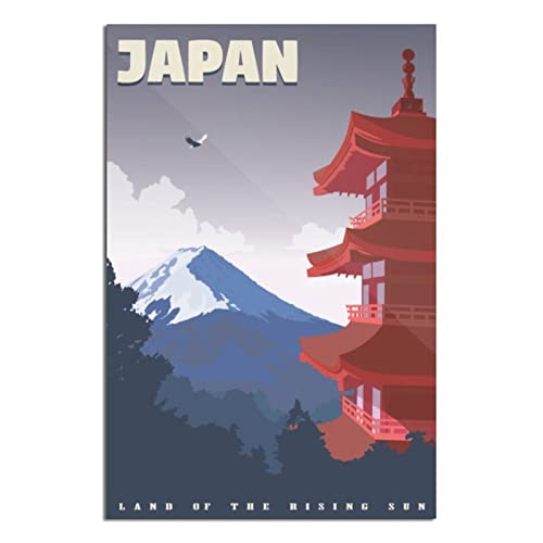 Japan Mountain Vintage Reiseposter Leinwand Kunst Poster Geschenk Wanddekoration Malerei Poster Dekorative Poster von EWPLOREWASP