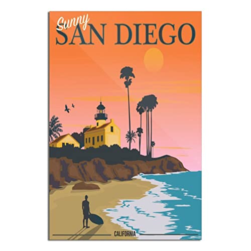 EWPLOREWASP San Diego Surf Vintage Reiseposter Leinwand Kunst Poster Geschenk Wanddekoration Malerei Poster Dekorative Poster EWPLOREWASP San Diego Surf Vintage Reiseposter Leinwand Kunst Poster Geschenk Wanddekoration Malerei Poster Dekorative Poster von EWPLOREWASP