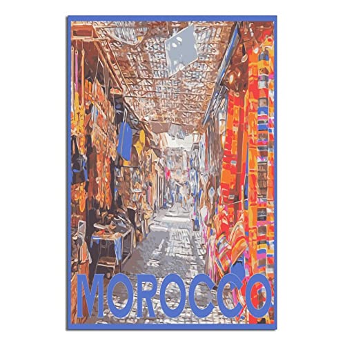Vintage Marokko Reiseposter Leinwand Kunst Poster Geschenk Wanddekoration Malerei Poster Dekorative Poster von EWPLOREWASP
