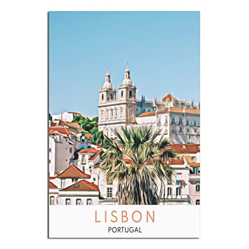 Vintage Portugal Lissabon Reiseposter Leinwand Kunst Poster Geschenk Wanddekoration Malerei Poster Dekorative Poster von EWPLOREWASP