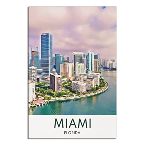 Vintage Reiseposter Florida Miami Leinwand Kunst Poster Geschenk Wanddekoration Malerei Poster Dekorative Poster von EWPLOREWASP