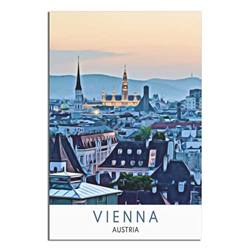 Vintage Wien Österreich Reiseposter Leinwand Kunst Poster Geschenk Wand Dekor Gemälde Poster Dekorative Poster von EWPLOREWASP