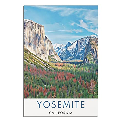 Yosemite California Vintage Reiseposter Leinwand Kunst Poster Geschenk Wanddekoration Malerei Poster Dekorative Poster von EWPLOREWASP