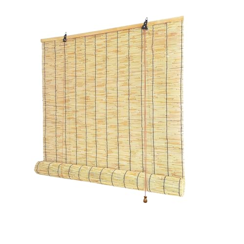 Bambusrollo Aussenbereich Retro Bambus Rollo Natur Schilf Vorhang mit Lifter Raffrollos für Terrasse Türen Innen Lichtfilternde Sonnenschutz Breite 40-180cm Höhe 40-300cm Raffrollo rollos jalousien Bambusrollo Aussenbereich Retro Bambus Rollo Natur Schilf Vorhang mit Lifter Raffrollos für Terrasse Türen Innen Lichtfilternde Sonnenschutz Breite 40-180cm Höhe 40-300cm Raffrollo rollos jalousien von EWQSDFV