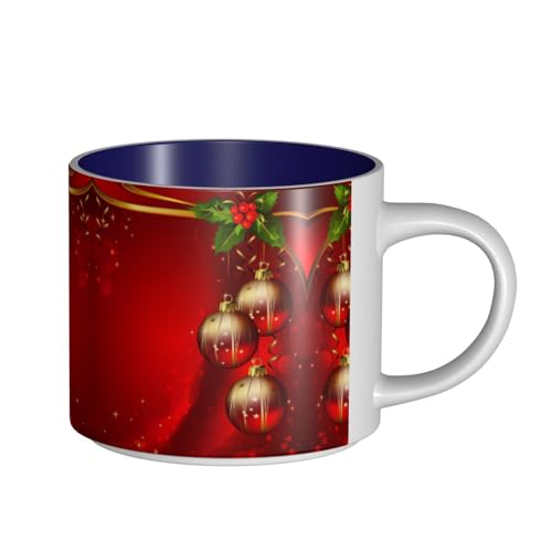 EWQrtyy Keramikbecher mit Weihnachtsmotiv mit roter Laterne, große Kapazität, praktische Tassen für Cafés und Büros, bequemer Griff, stabiler Boden EWQrtyy Keramikbecher mit Weihnachtsmotiv mit roter Laterne, große Kapazität, praktische Tassen für Cafés und Büros, bequemer Griff, stabiler Boden von EWQrtyy