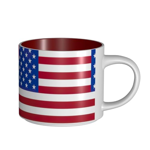 EWQrtyy Keramikbecher mit amerikanischer Spanien-Flagge, große Kapazität, praktische Tassen für Cafés und Büros, bequemer Griff, stabiler Boden EWQrtyy Keramikbecher mit amerikanischer Spanien-Flagge, große Kapazität, praktische Tassen für Cafés und Büros, bequemer Griff, stabiler Boden von EWQrtyy