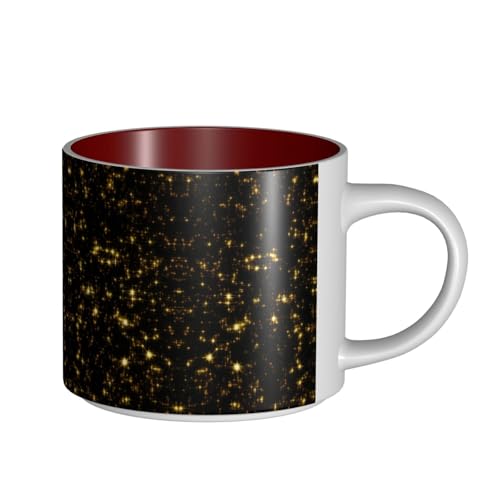 EWQrtyy Keramikbecher mit großem Fassungsvermögen, praktische Tassen für Cafés und Büros, bequemer Griff, stabiler Boden von EWQrtyy
