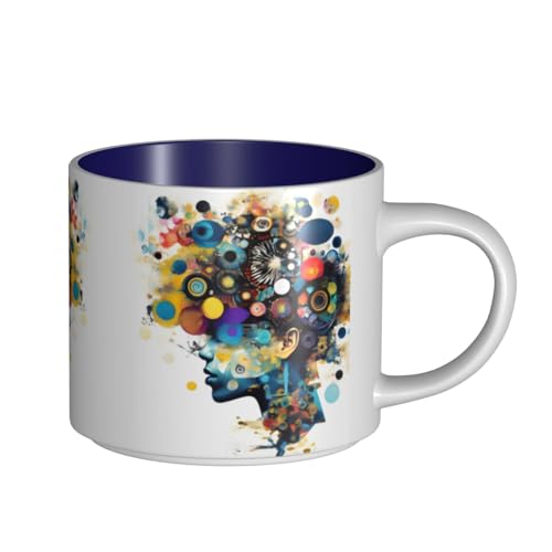 EWQrtyy Keramikbecher mit künstlicher Intelligenz, großes Fassungsvermögen, praktische Tassen für Cafés und Büros, bequemer Griff, stabiler Boden EWQrtyy Keramikbecher mit künstlicher Intelligenz, großes Fassungsvermögen, praktische Tassen für Cafés und Büros, bequemer Griff, stabiler Boden von EWQrtyy