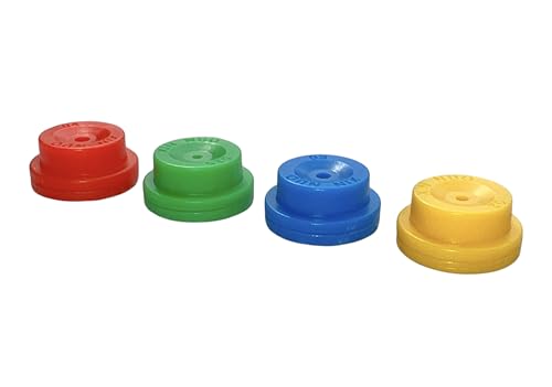 Vollkegel Sprühdüsen 4 Stück 80 Grad Sprühwinkel Solide Kegel Sprühdüsenspitzen (Gelb) von EWS PRODUCTS