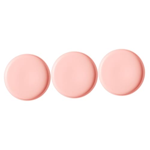 EWTGFJ Salatteller, Dekoration, 2 Stück, runde Retro-Dekoration (Farbe: Pink, 3 Stück, Größe: 20,3 x 3 Stück) von EWTGFJ