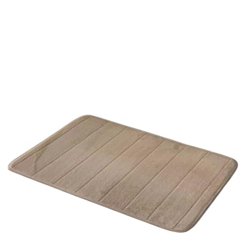 EWUHYFP 2 STK. Fußmatte Korallensamt Bodenmatte Badezimmertürmatte Eingangstür Wasserabsorbierender Teppich Küchenbodenmatte 1 cm Dicke Badematte(Camel) von EWUHYFP
