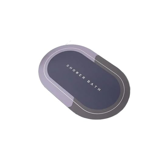 EWUHYFP 2 stücke Saugfähigen Bad Badematte Anti-rutsch Duschvorhang Schnell Trocknend Badematten Küche Eingang Fußmatten Hause Bodenmatte Badewanne Teppich(Round-Coffee) von EWUHYFP