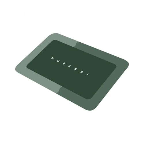 EWUHYFP Badezimmer rutschfeste saugfähige Bodenmatte Home Küche Duschraum Badewanne Teppich Schnelltrocknende Tür Memory Foam Pads(Rectangle Green) von EWUHYFP