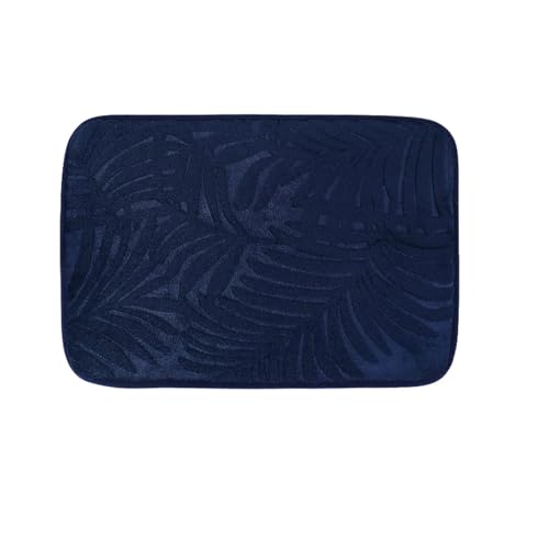 EWUHYFP Bodenbadematte, Korallenvlies, Badezimmerteppich, Wasseraufnahme, Rutschfester Memory Foam, saugfähig, waschbar, Teppich, Toilettenbodenmatte(Blue2) von EWUHYFP