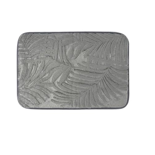EWUHYFP Bodenbadematte, Korallenvlies, Badezimmerteppich, Wasseraufnahme, Rutschfester Memory Foam, saugfähig, waschbar, Teppich, Toilettenbodenmatte(Dark Grey) von EWUHYFP