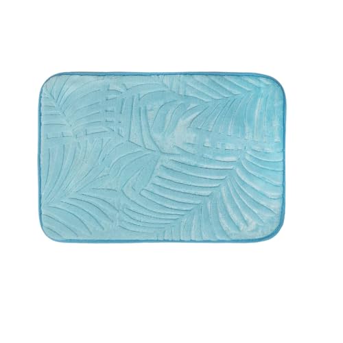 EWUHYFP Bodenbadematte, Korallenvlies, Badezimmerteppich, Wasseraufnahme, Rutschfester Memory Foam, saugfähig, waschbar, Teppich, Toilettenbodenmatte(Sky Blue) von EWUHYFP