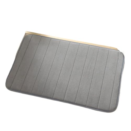 EWUHYFP Super saugfähige Badematte, rutschfeste Teppiche, Badezimmerteppiche, weiche Bodenmatte, Schlafzimmer, Toilettenboden, Duschvorleger, Heimdekoration(Gray) von EWUHYFP