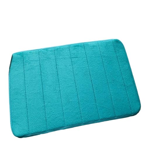 EWUHYFP Super saugfähige Badematte, rutschfeste Teppiche, Badezimmerteppiche, weiche Bodenmatte, Schlafzimmer, Toilettenboden, Duschvorleger, Heimdekoration(Light Blue) von EWUHYFP