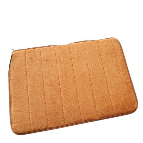 EWUHYFP Super saugfähige Badematte, rutschfeste Teppiche, Badezimmerteppiche, weiche Bodenmatte, Schlafzimmer, Toilettenboden, Duschvorleger, Heimdekoration(Orange) von EWUHYFP