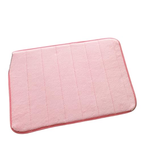 EWUHYFP Super saugfähige Badematte, rutschfeste Teppiche, Badezimmerteppiche, weiche Bodenmatte, Schlafzimmer, Toilettenboden, Duschvorleger, Heimdekoration(Pink) von EWUHYFP