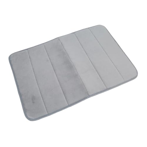 EWUHYFP Super saugfähige Bodenmatte, super Badematte, rutschfeste Badezimmer-Bodenmatte aus Korallensamt, Fußmatte, Memory Foam-Badematte(Silver Grey) von EWUHYFP