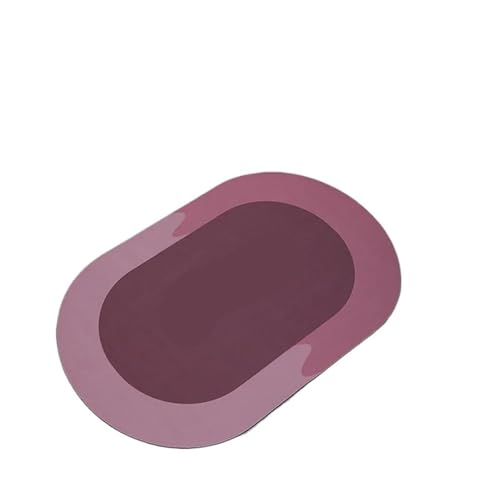 EWUHYFP Super saugfähiger Teppich, Dusche, rutschfeste Badematte, Badezimmer, einfacher, Küche, Eingang, weiche Tür, Badewanne, Seiten-Badematte, Heimdekoration(Red) von EWUHYFP
