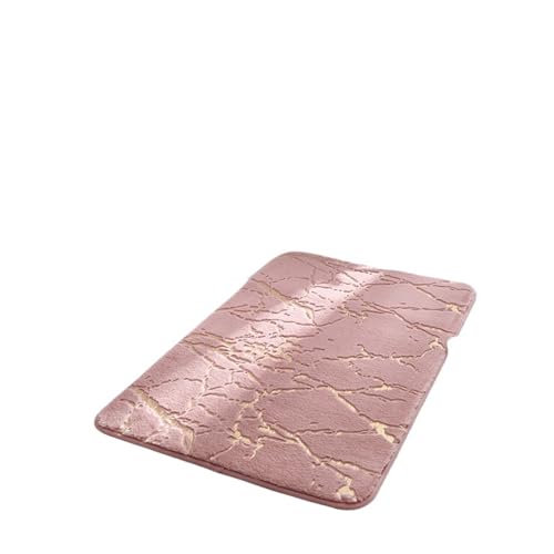 EWUHYFP Übergroße Badematte Marmor Flauschige Bodenteppiche Badezimmerteppich Teppiche(Pink,50x80cm) von EWUHYFP