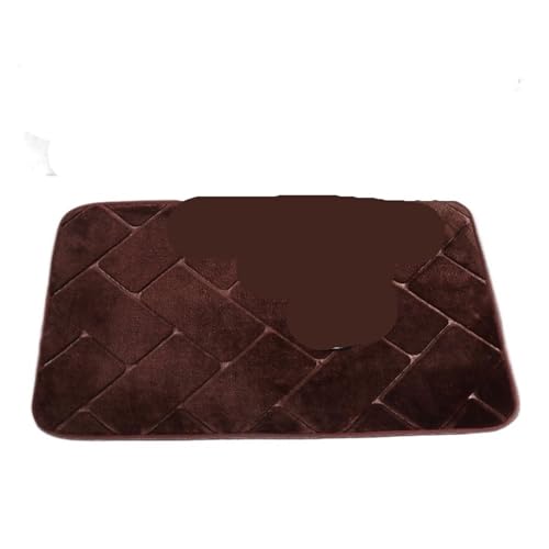 EWUHYFP Weiche Bodenmatte, rutschfest, geprägt, for Badezimmer, Waschbecken, Badewanne, Seitenteppich, Duschtürmatte, Badvorleger(Coffee) von EWUHYFP