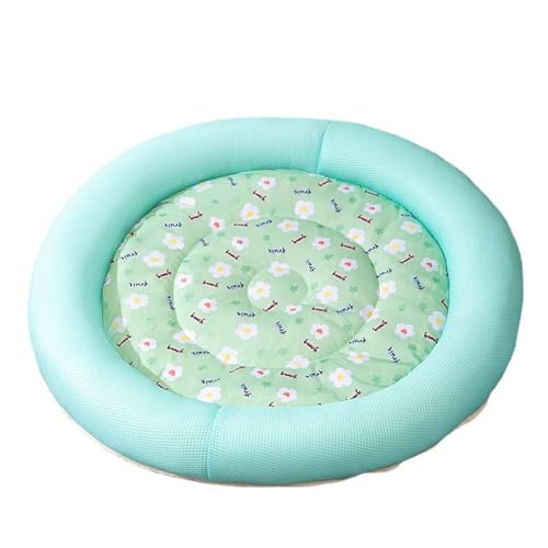 EWUYKMC Round Nest Spring Summer Sandwich Breathable Cat Nest Cat Mat Four Seasons Dog Nest Cool Nest Pet Nest Mat M(50CM) von EWUYKMC