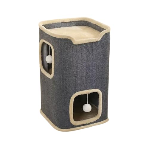 Fun Tree Hole Cat Villa Cat Scratch Board Multi Functional Cat Nest Scratch Column Sisal Bucket Scratch Column -Second Floor von EWUYKMC